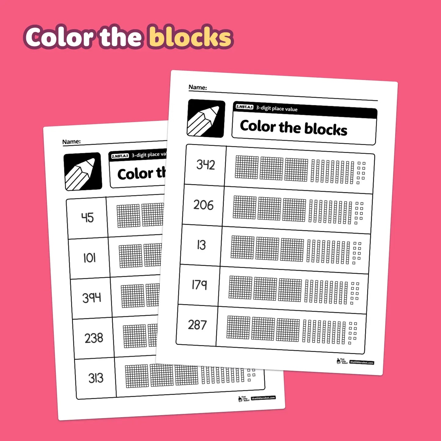 3-Digit Place Value Worksheets | 2.NBT.A.1