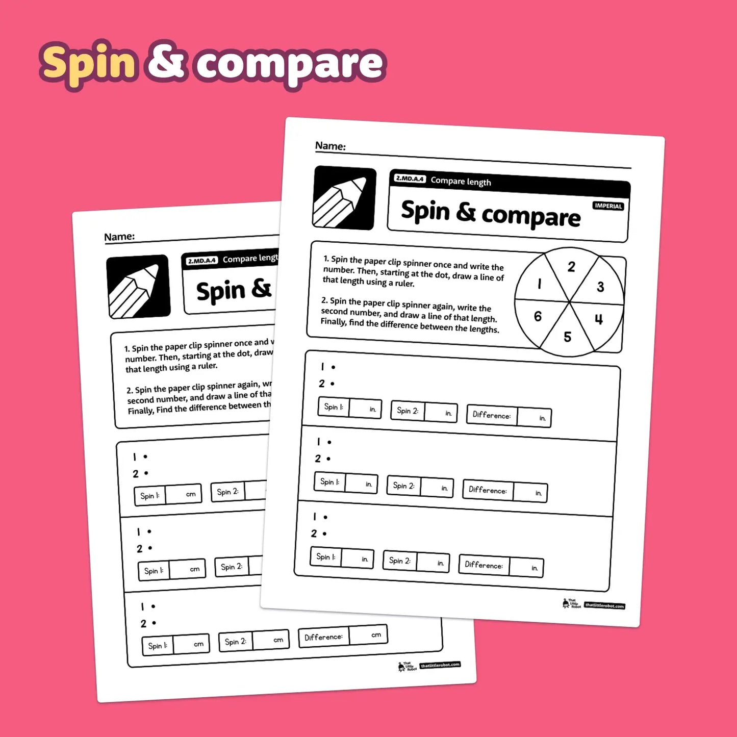 Compare Length Worksheets | 2.MD.A.4