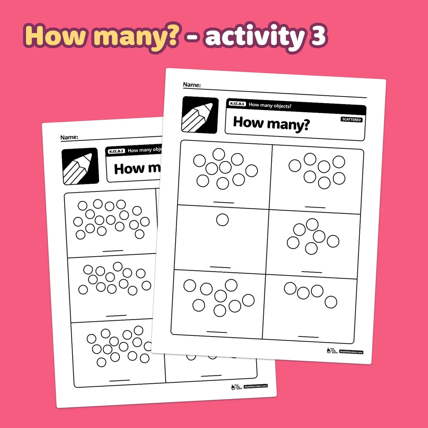 How Many Objects Worksheets | K.CC.B.5
