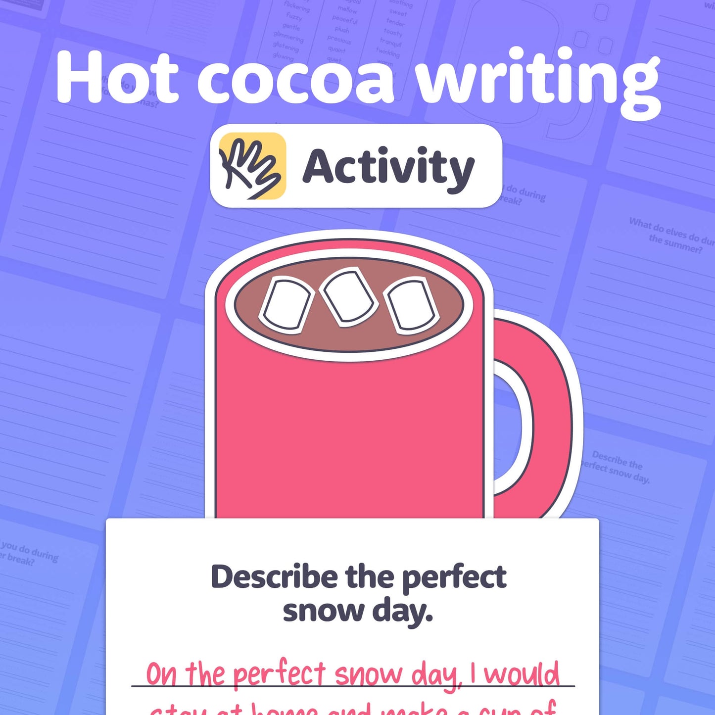 Worksheet for describing the perfect snow day
