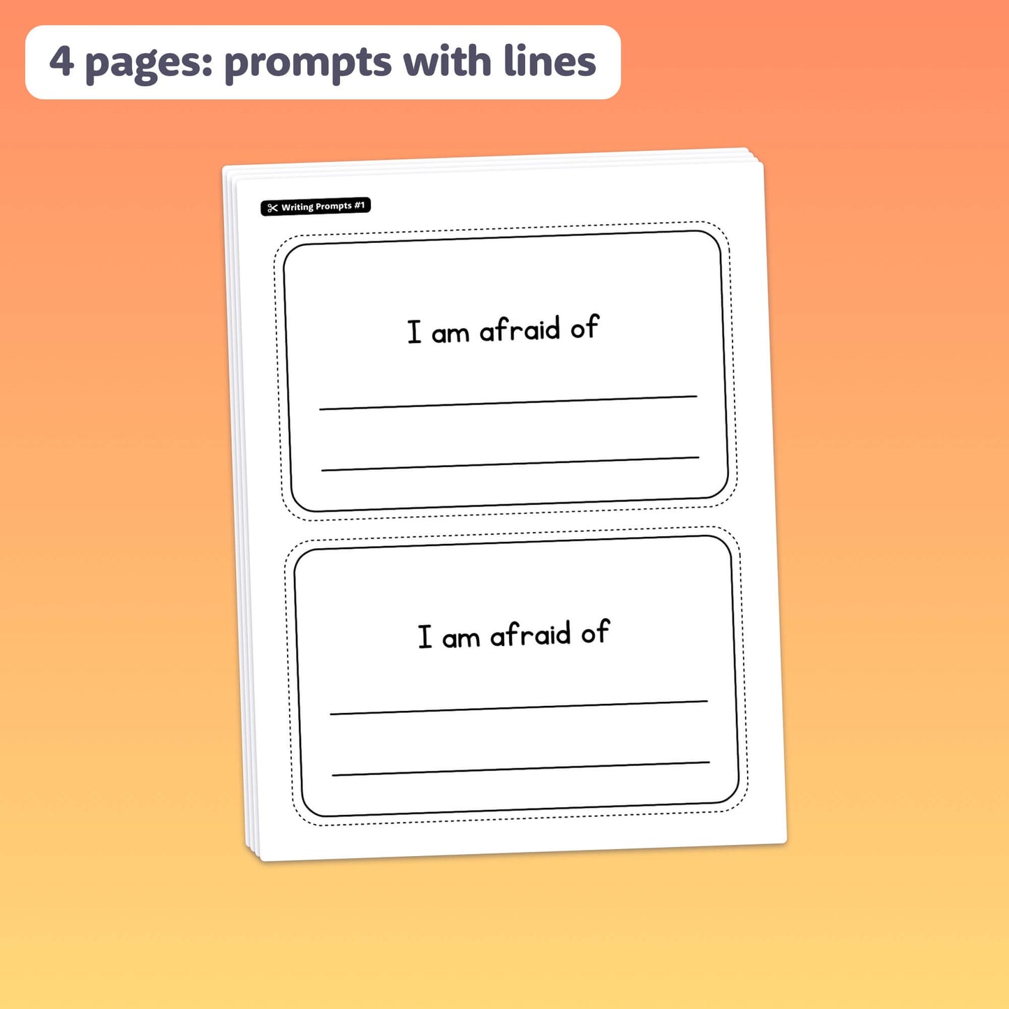 Stack of pages with "Autumn Scarecrow Writing Activity" title.