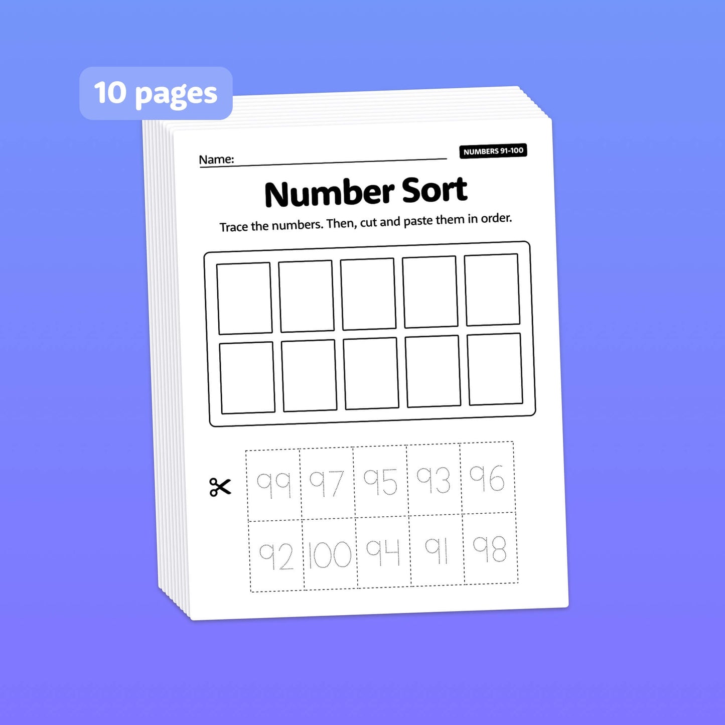 Number sort activity
