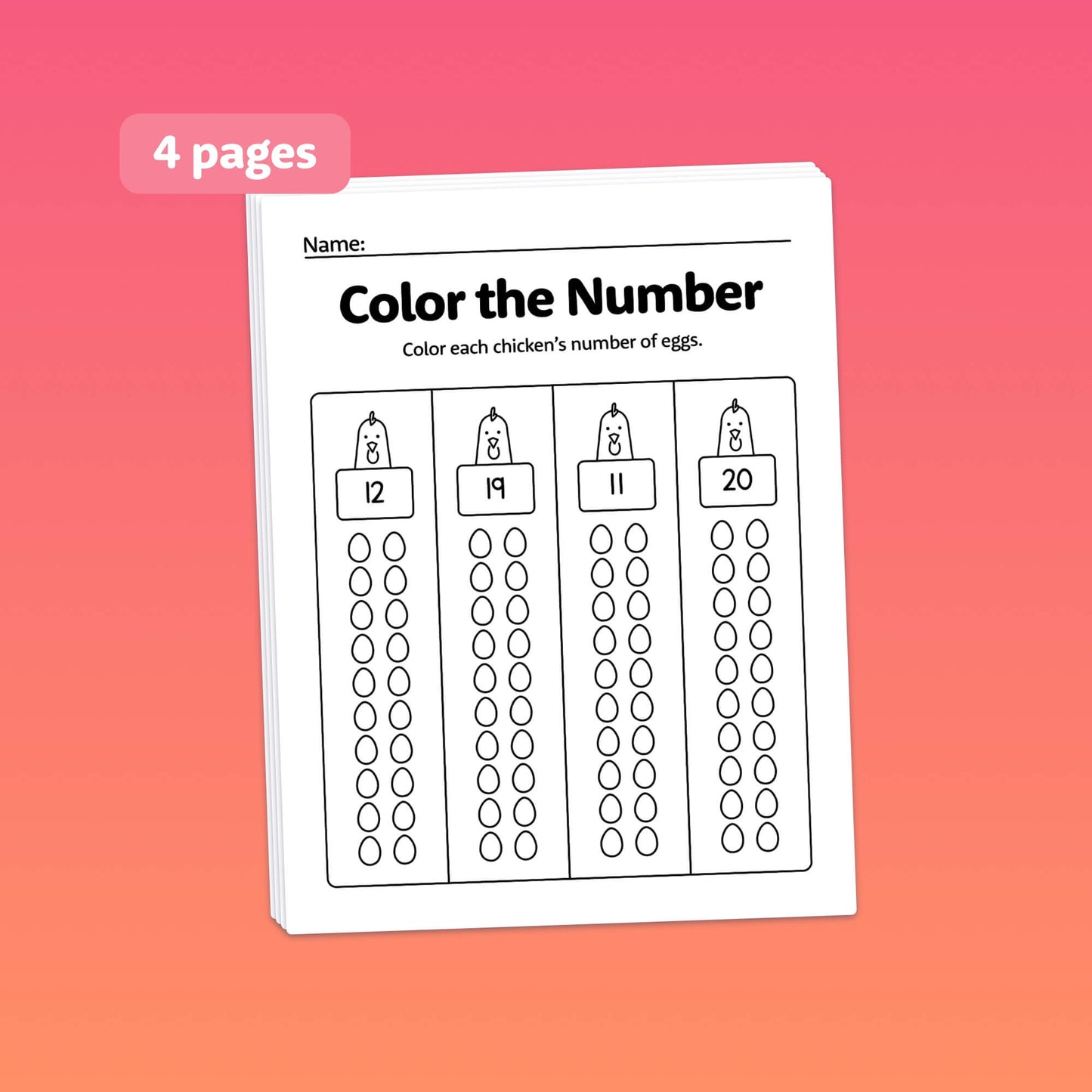 Color the number activity