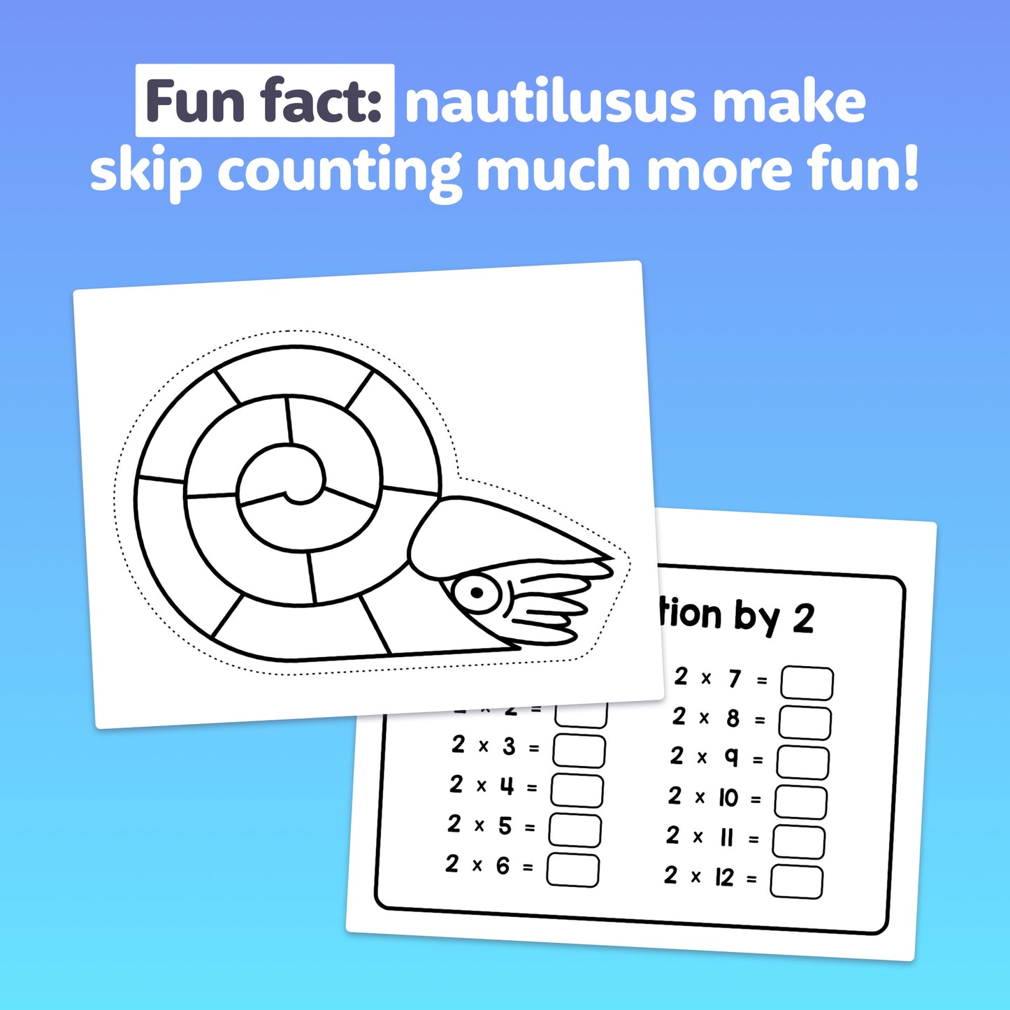 Spring skip counting activity