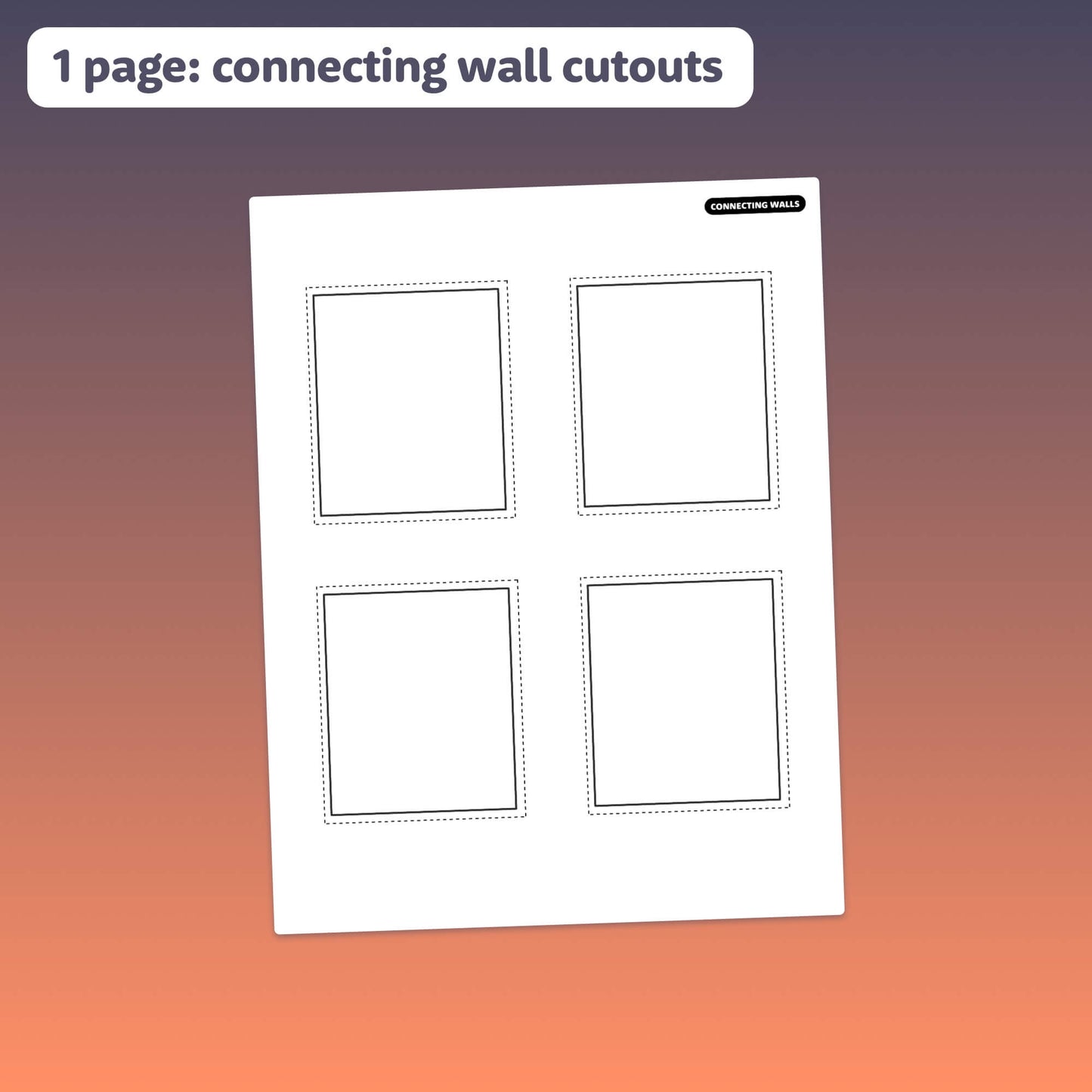Page with four square cutouts titled "Halloween Castle Place Value Craft.