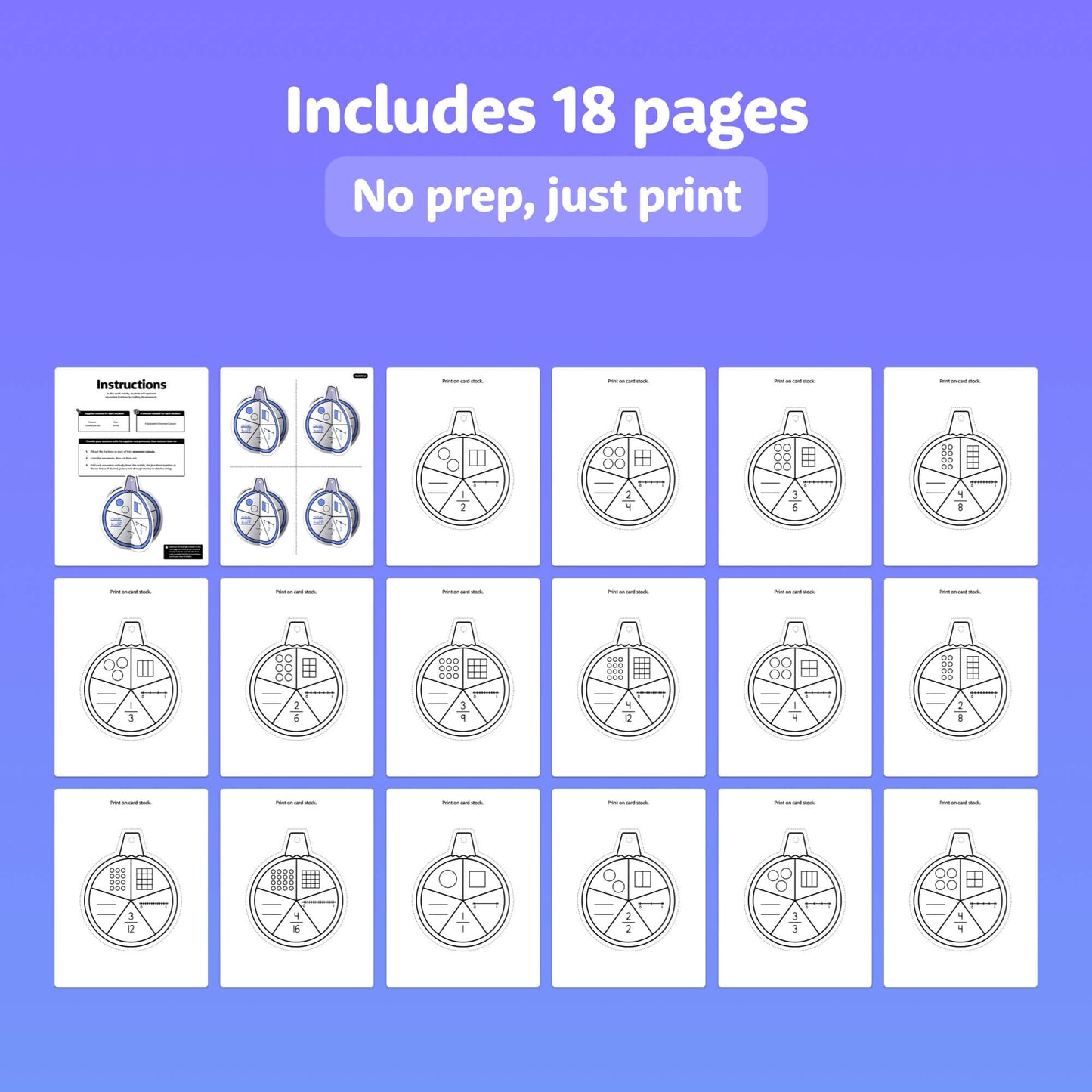 Printable circle template pages for various activities.