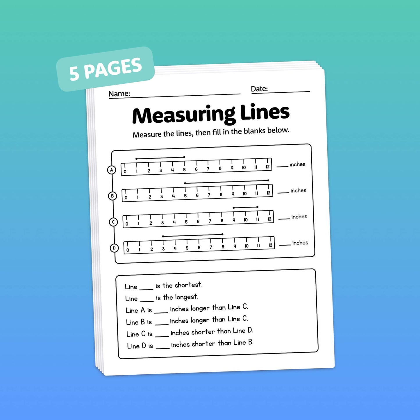 Measure and compare length worksheet
