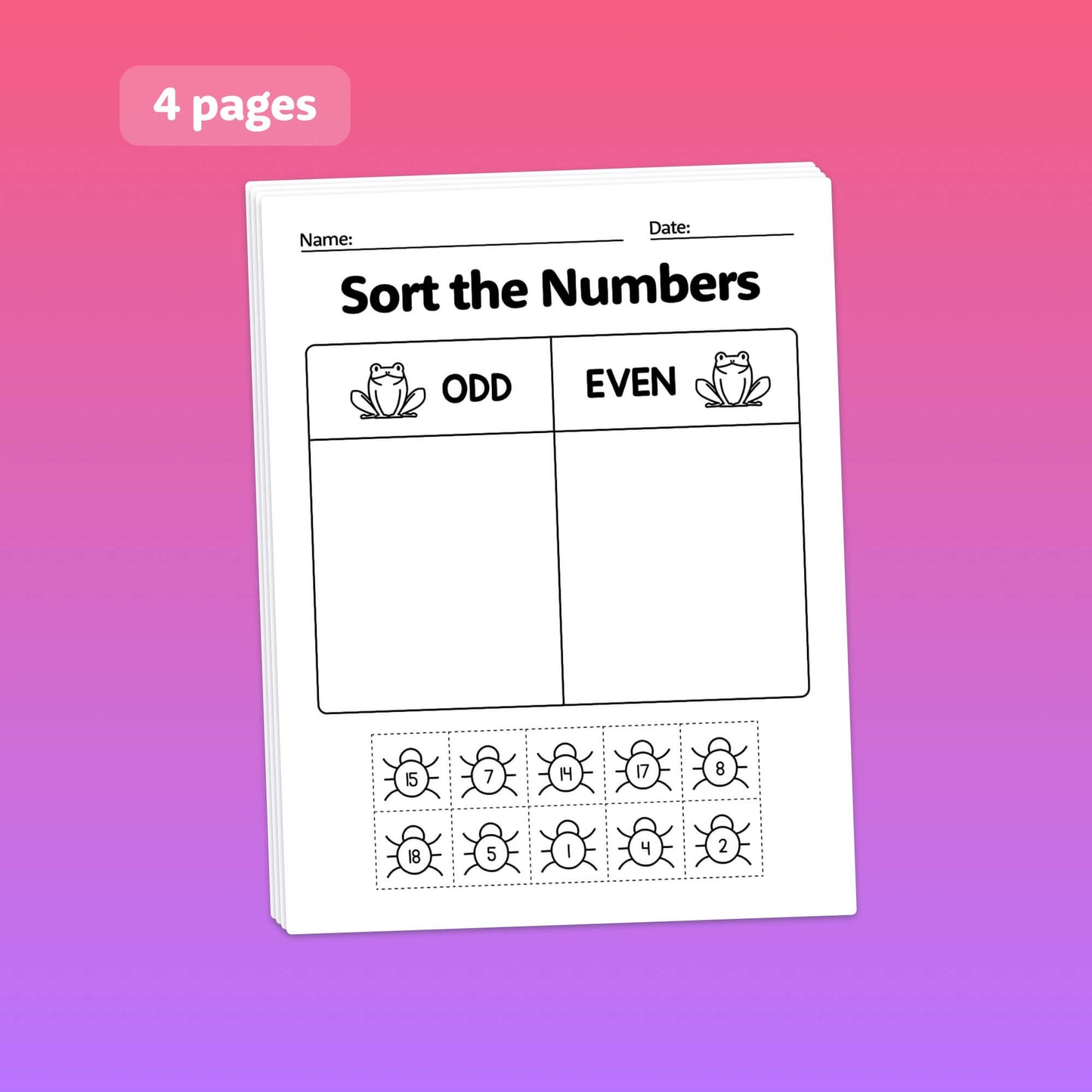 Even and odd number math center
