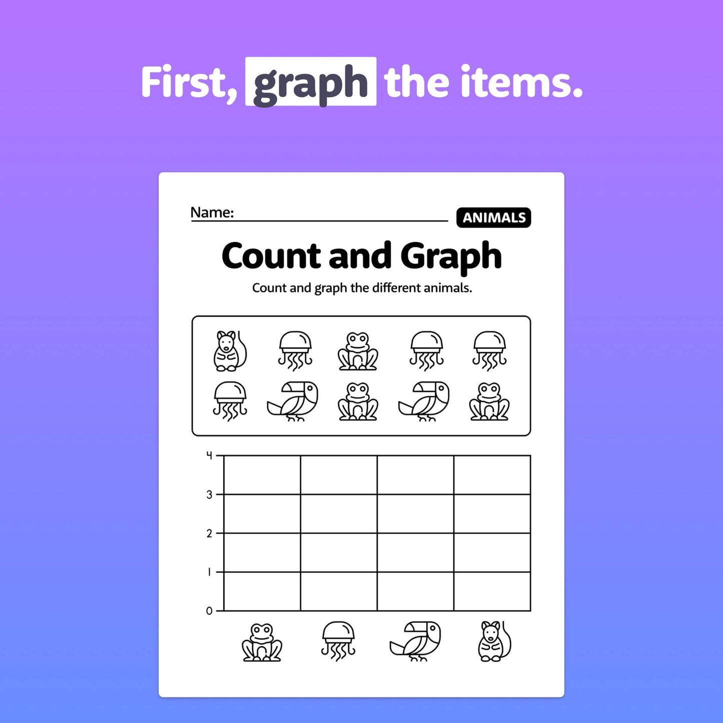 No prep bar graph centers