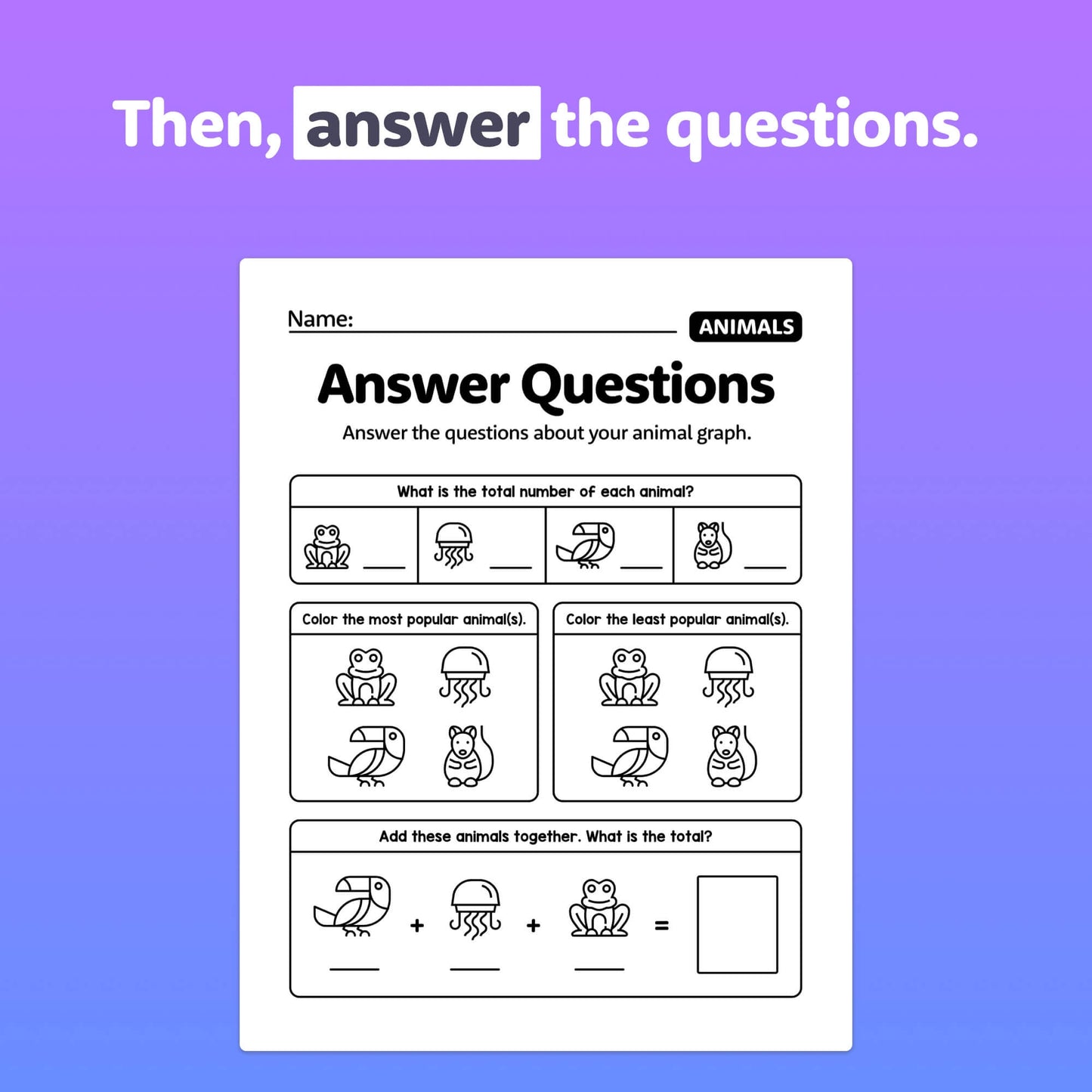 Bar graph printable activities