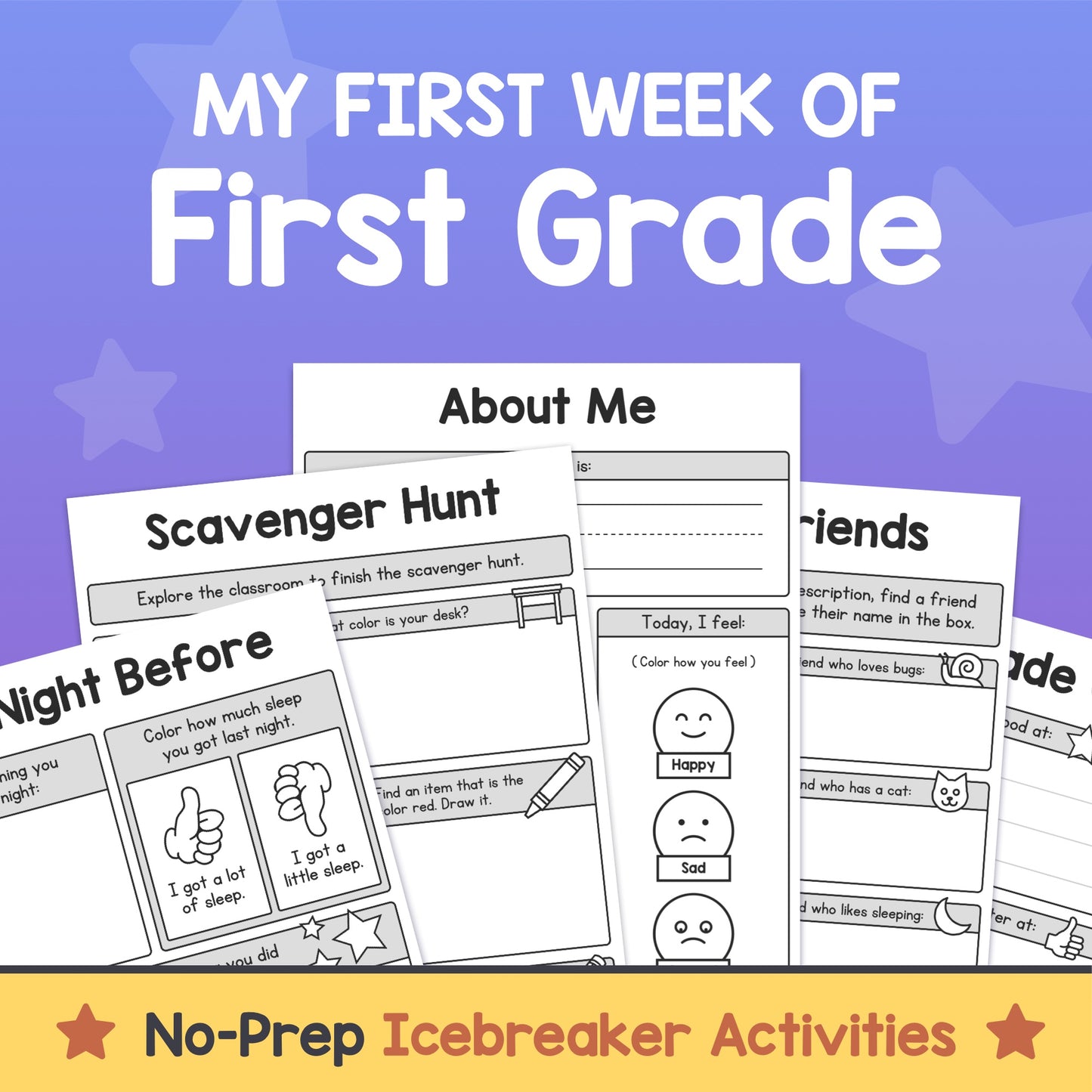 First grade icebreaker activity