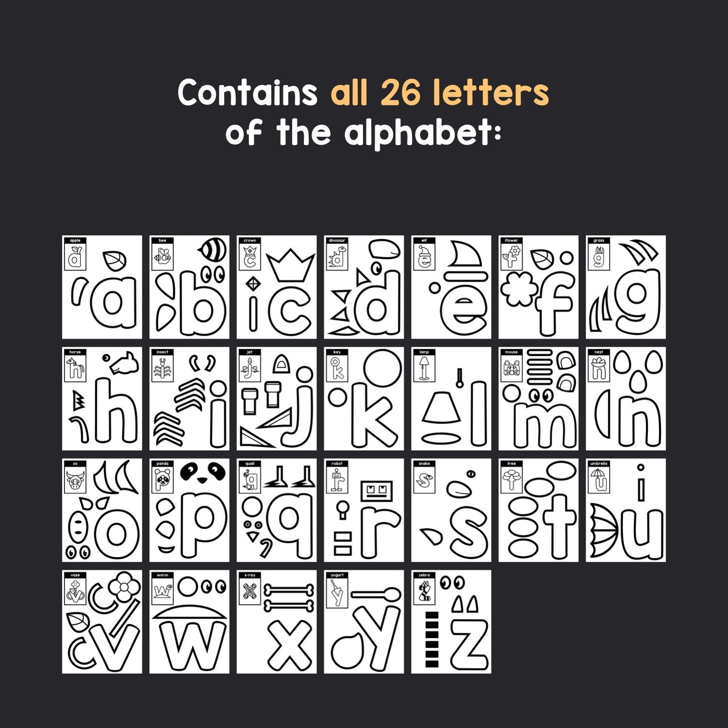 1st grade alphabet craft / literacy center