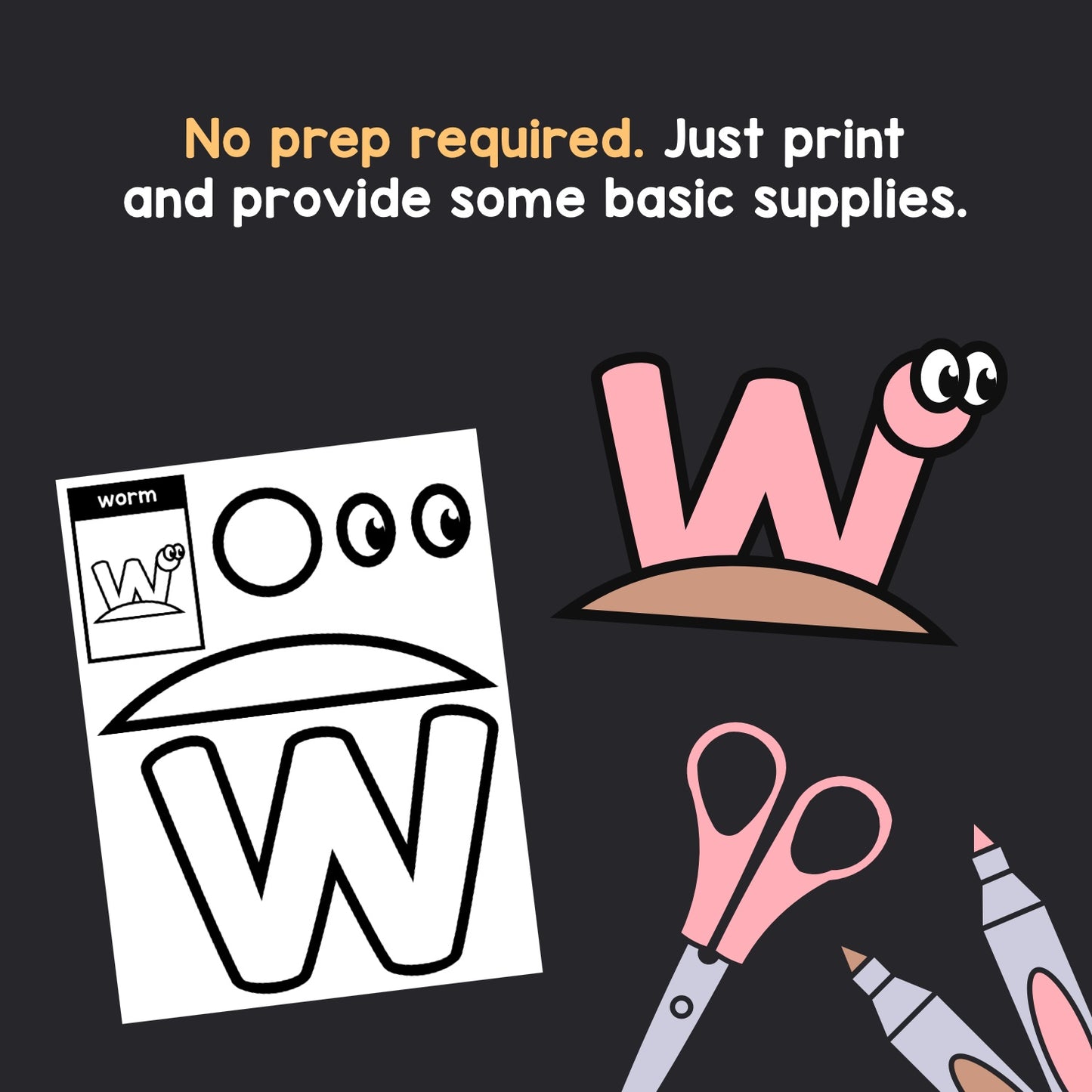 Simple alphabet craft for pre-k