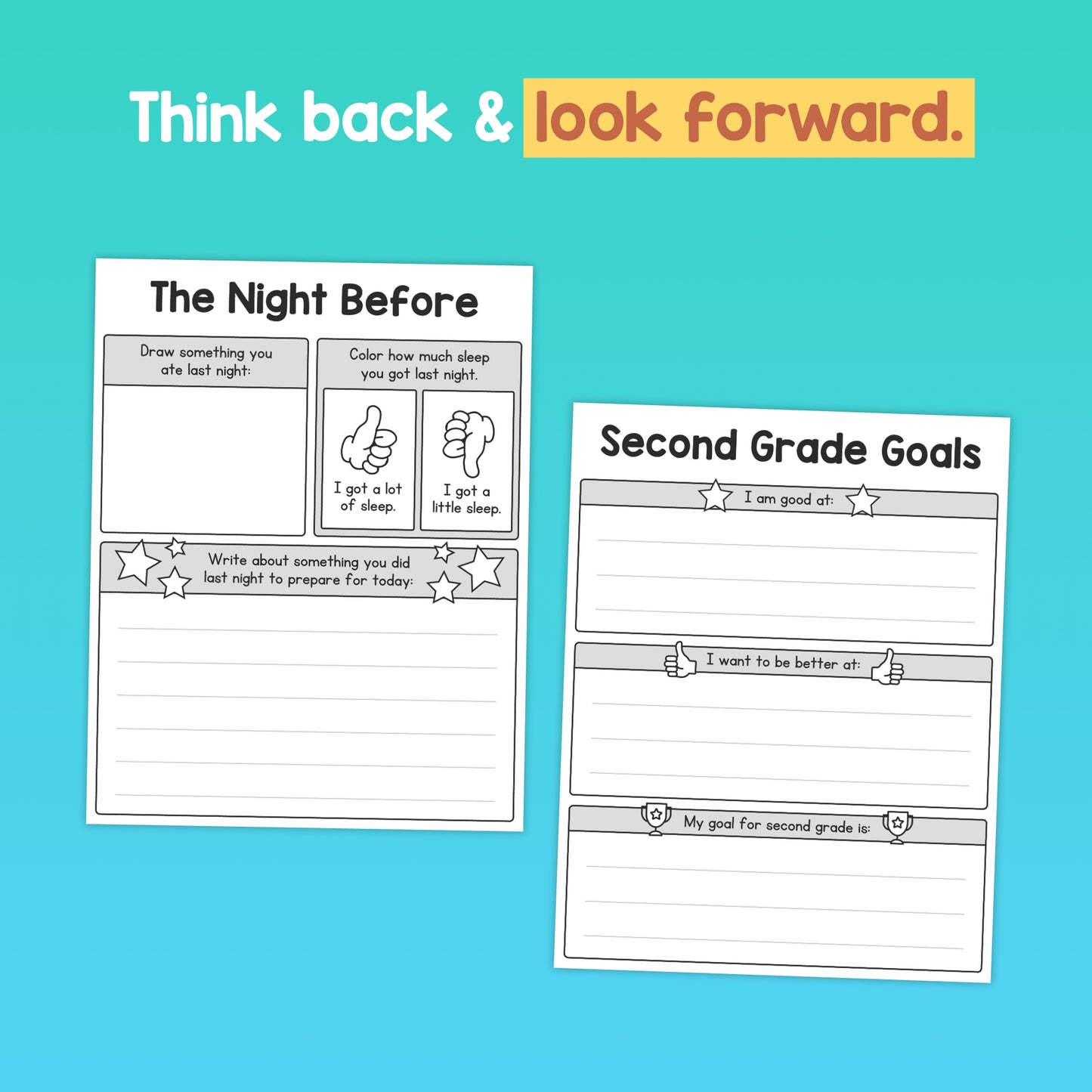 Second grade back to school activity