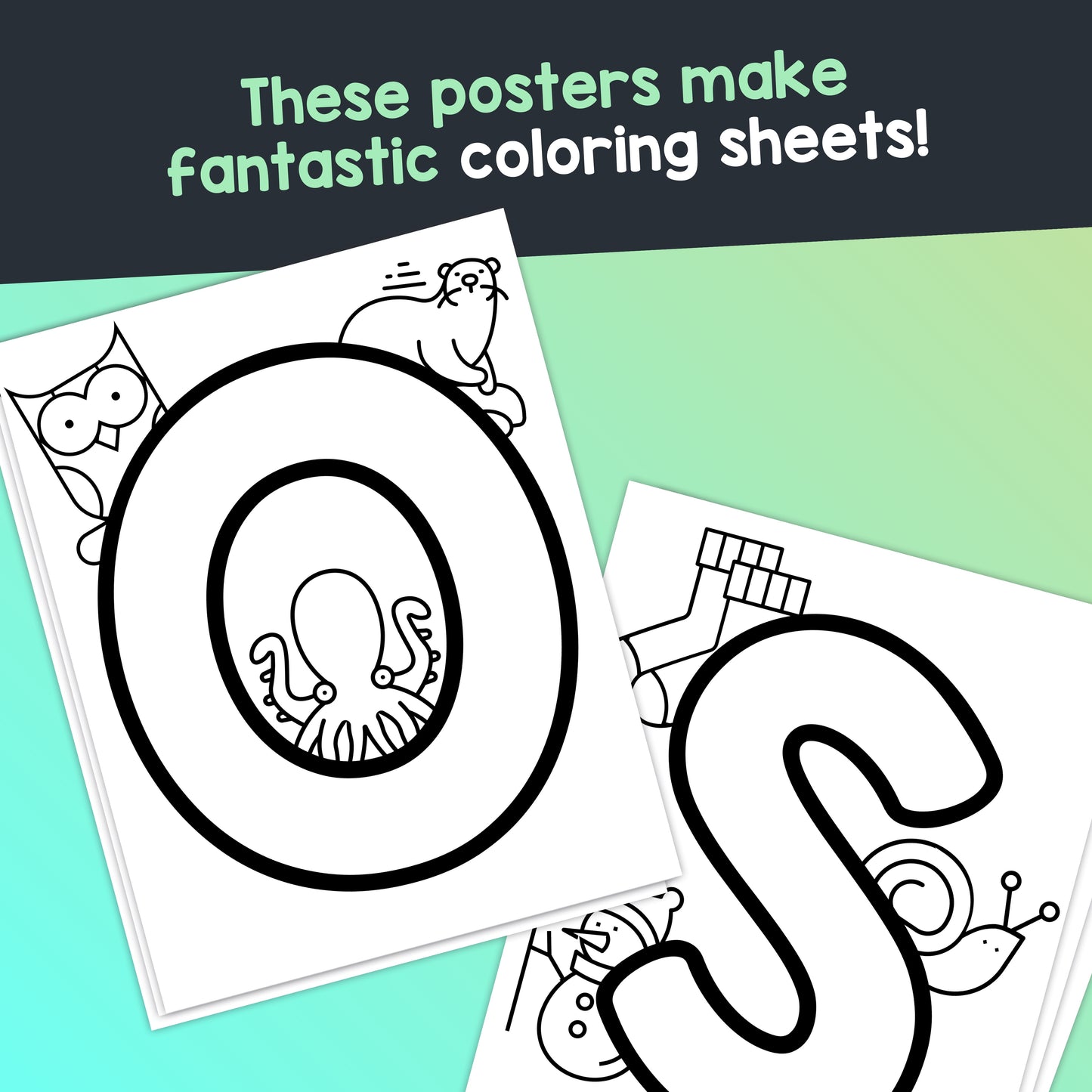 Alphabet coloring pages