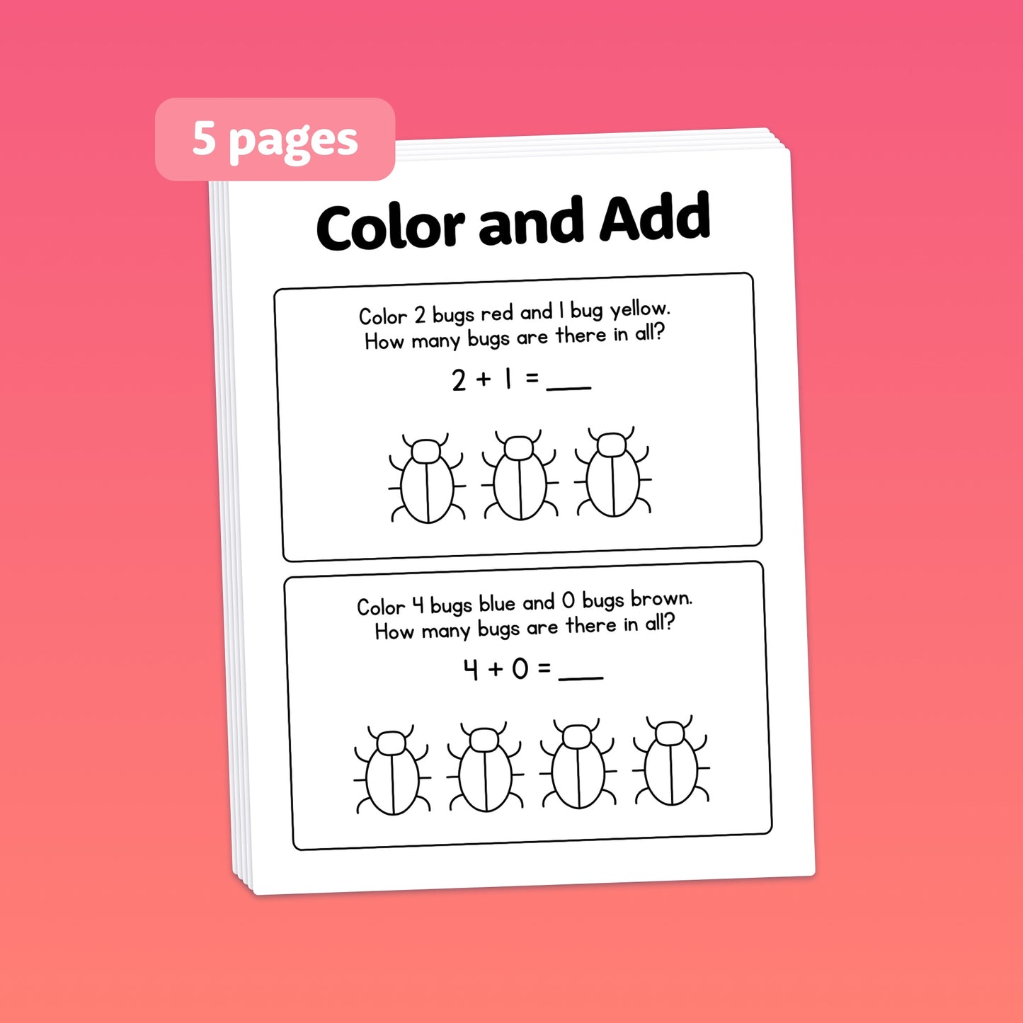 Beginner math activities for kids