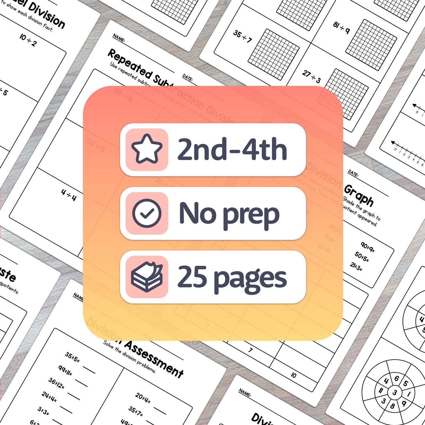 2nd grade, 3rd grade, and 4th grade division activities