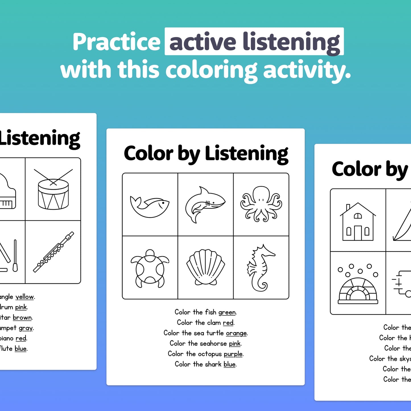 Active listening center kindergarten