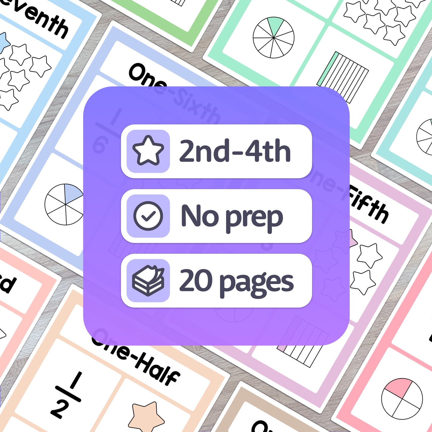 Printable fraction posters