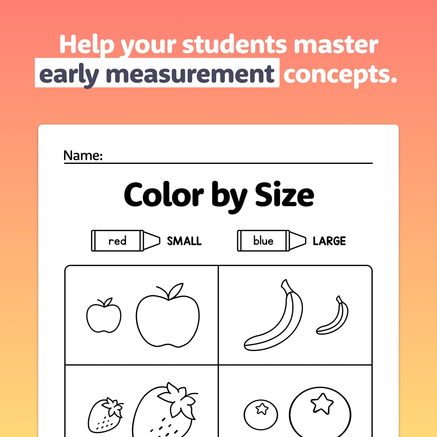 Beginner measurement activities