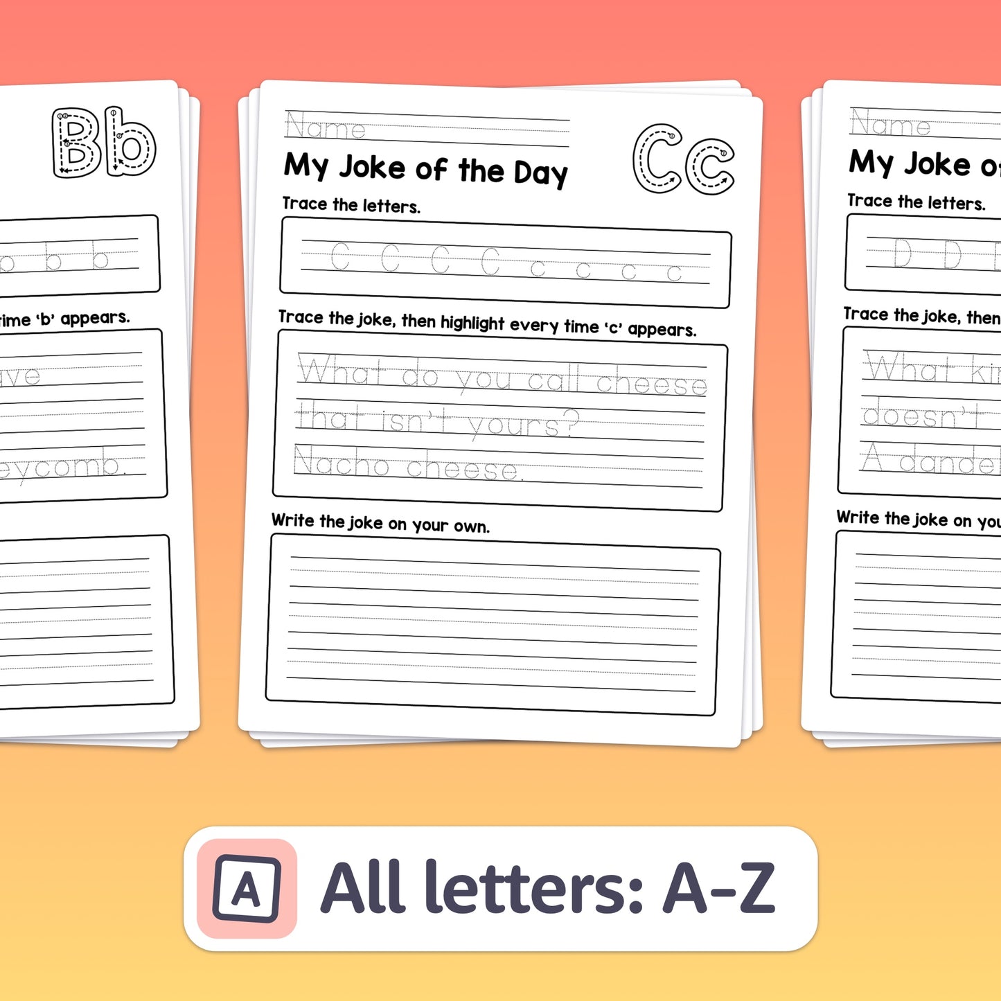 1st grade alphabet handwriting activities