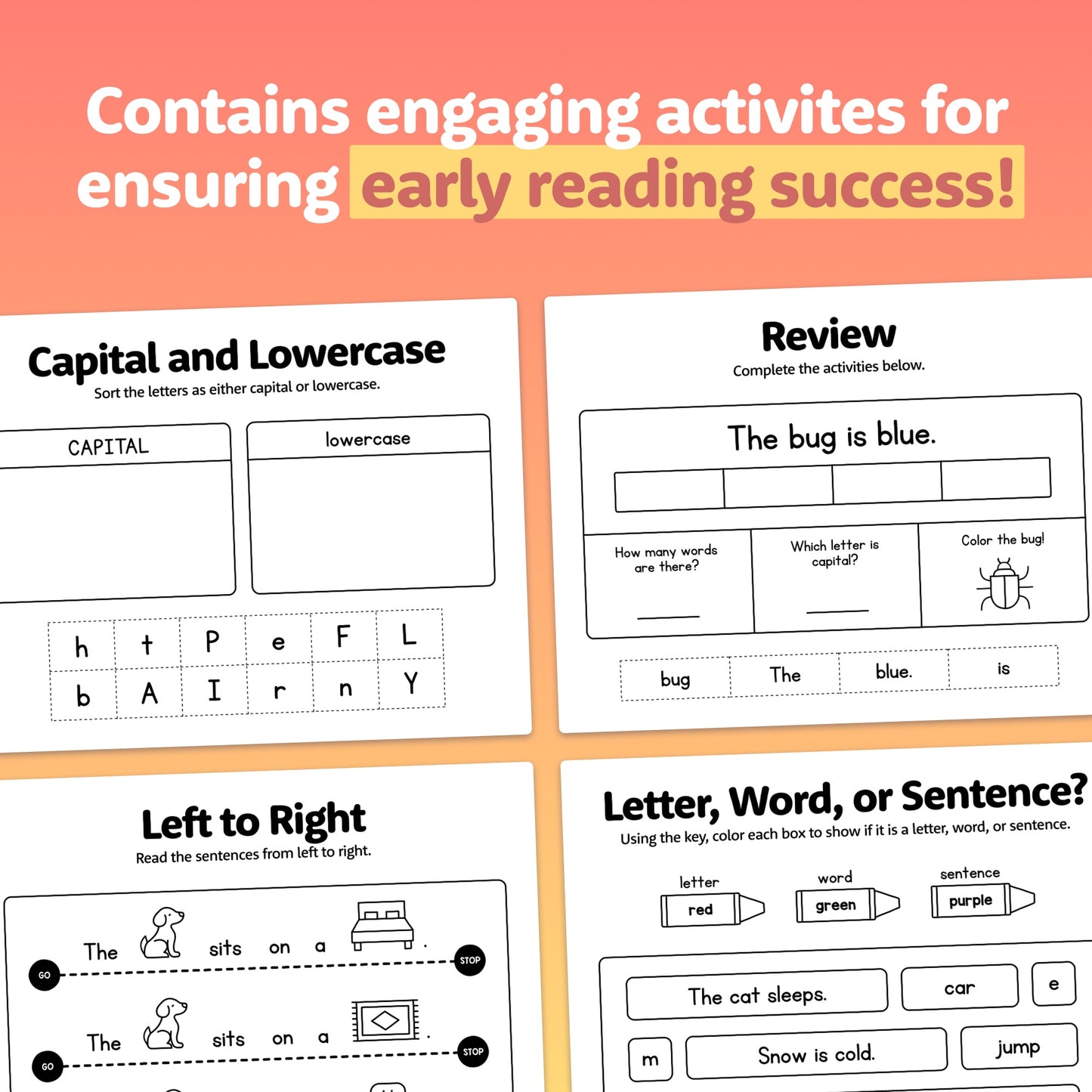 No prep pre-writing activities for kids