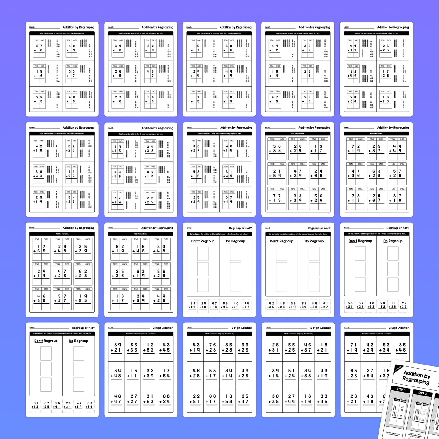 3rd grade addition with regrouping unit