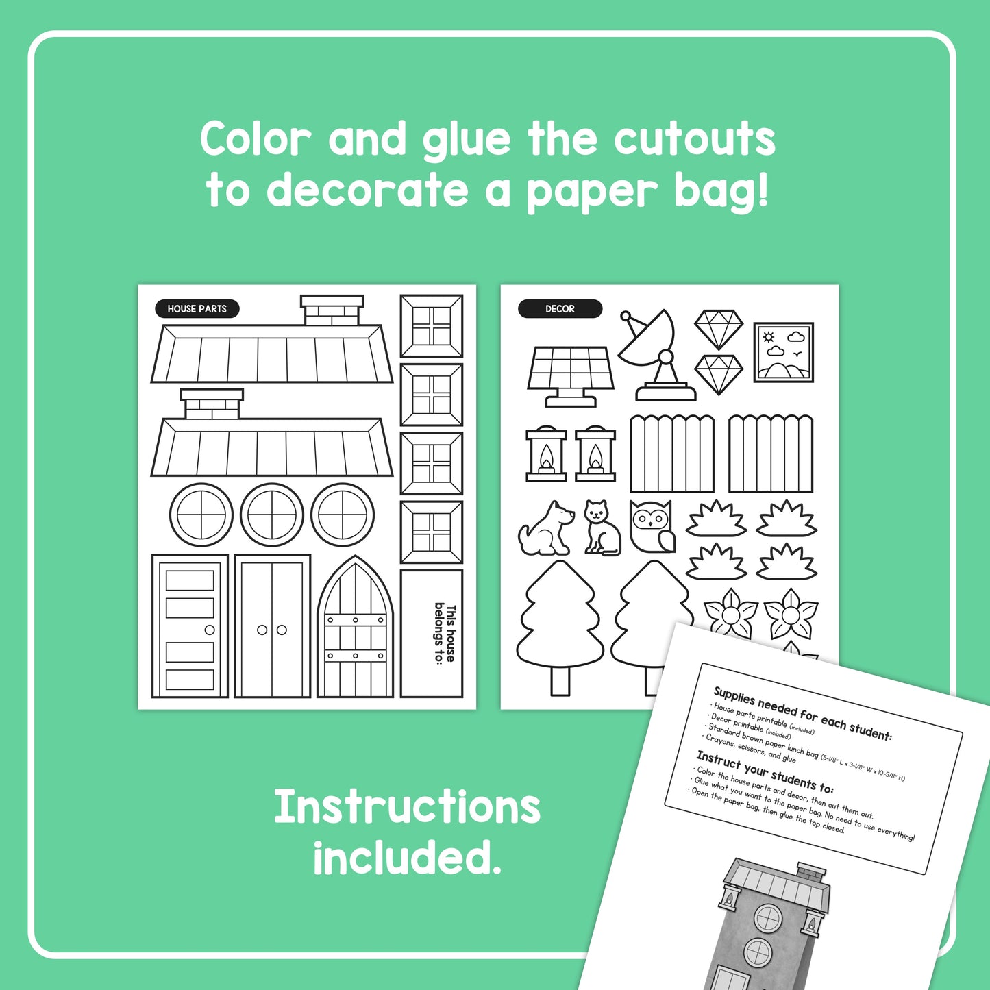 Icebreaker craft for kindergarten and 1st grade