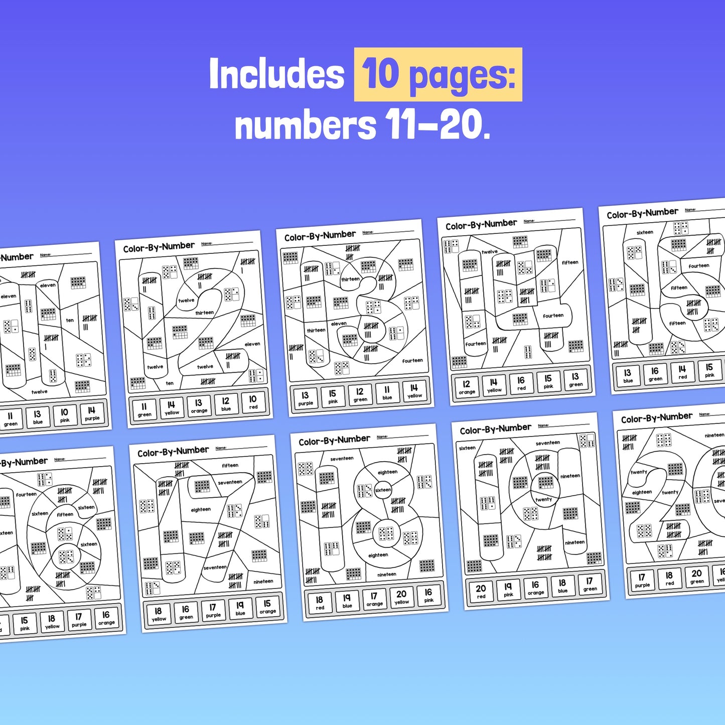 kindergarten number sense worksheets
