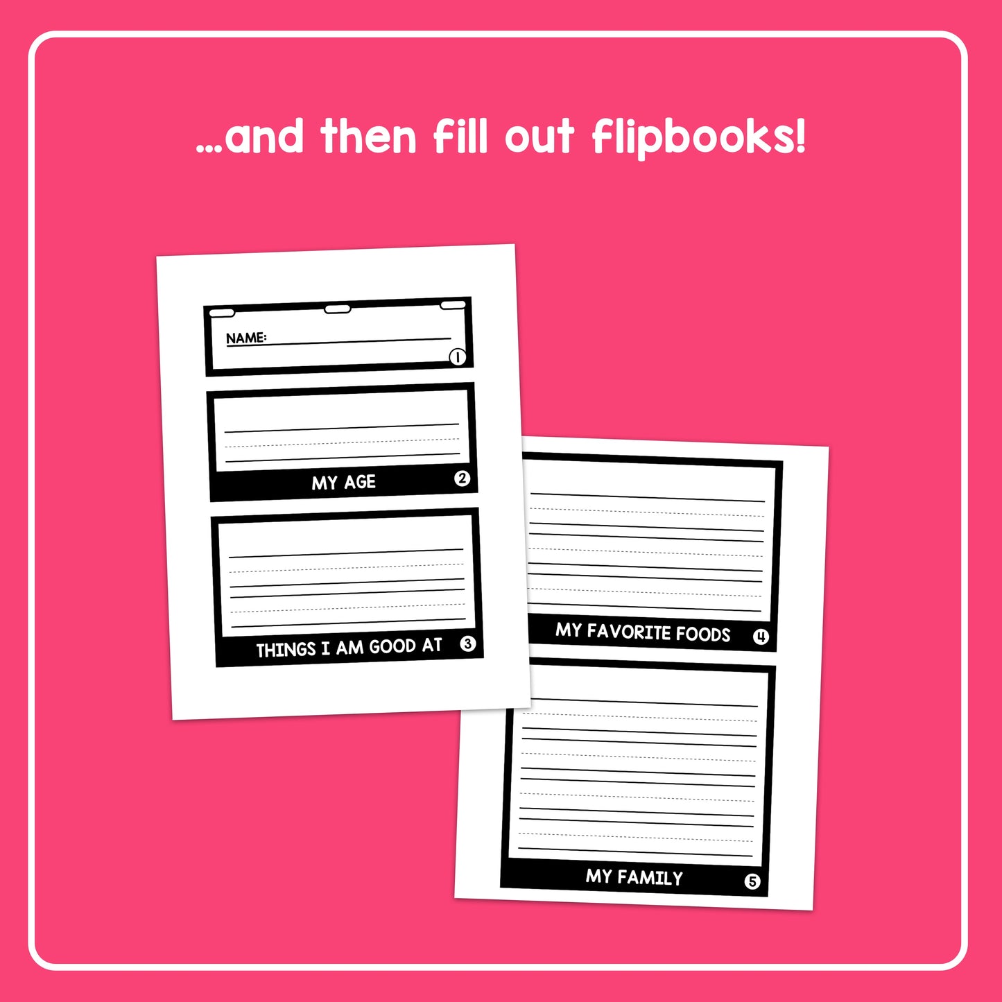 Kindergarten 'about me' activity