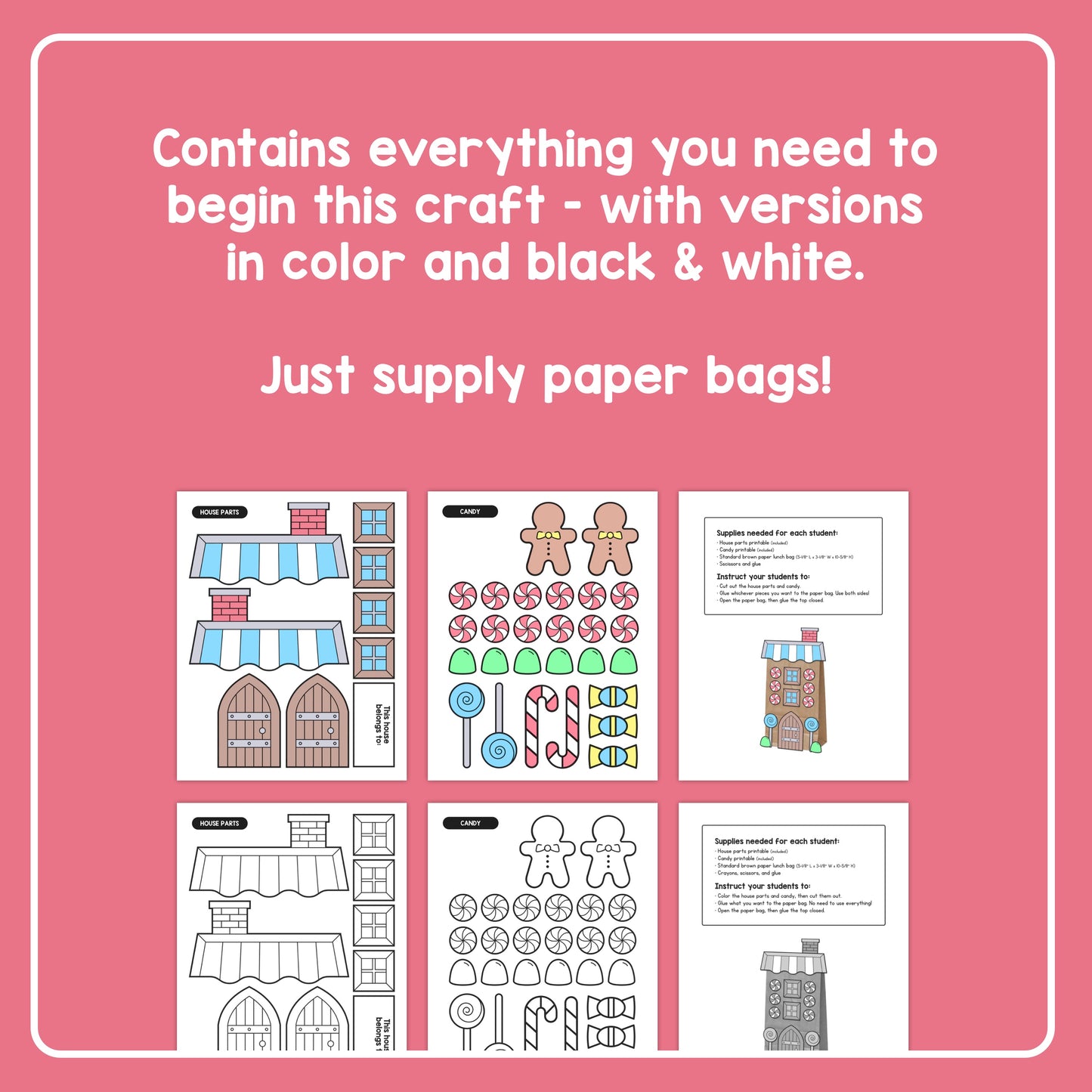 Printable winter craft for the classroom