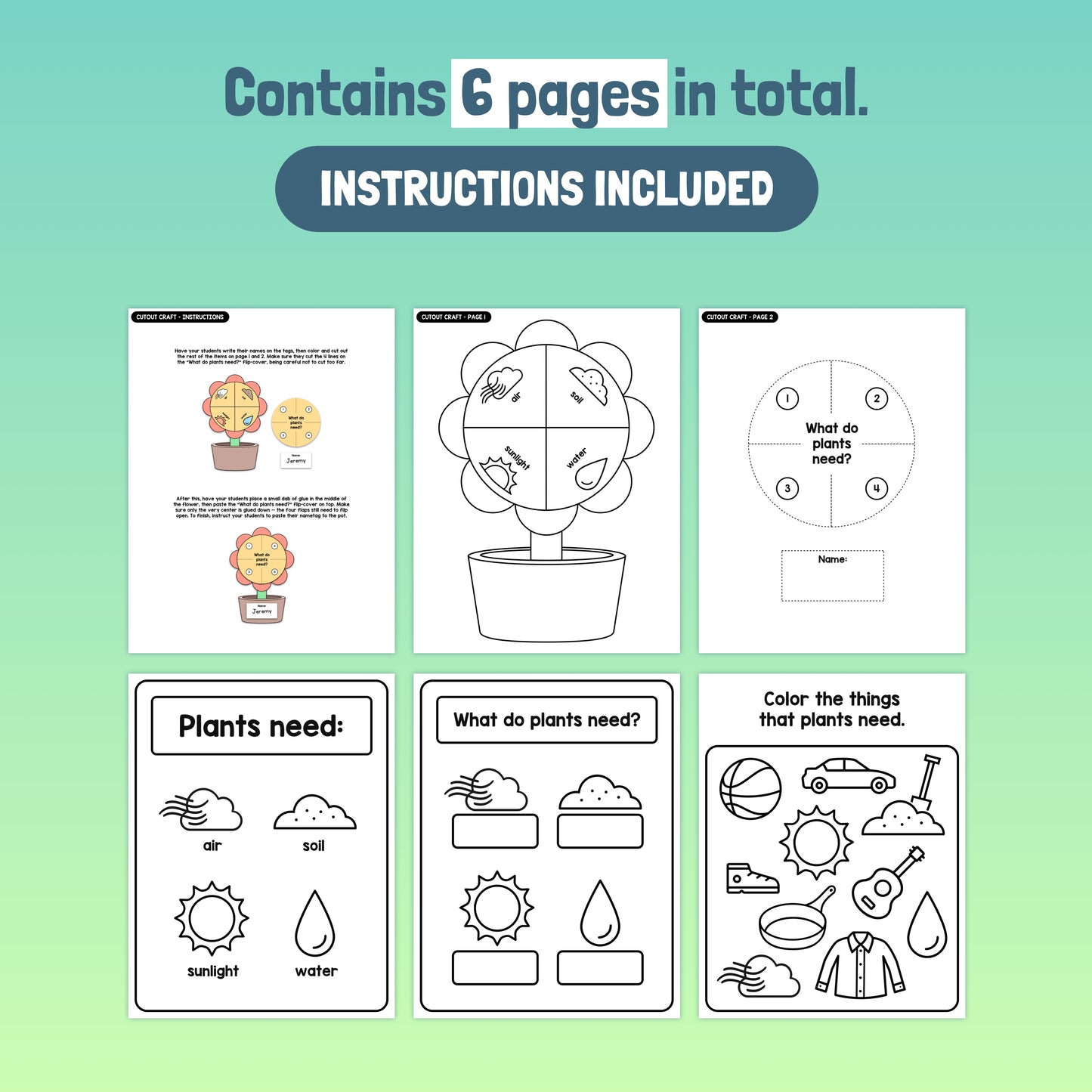 Educational activity booklet with coloring and matching exercises for kids.