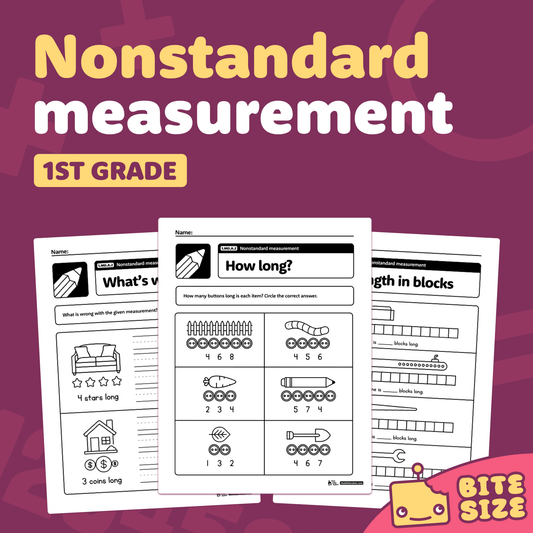 Nonstandard Measurement Worksheets | 1.MD.A.2