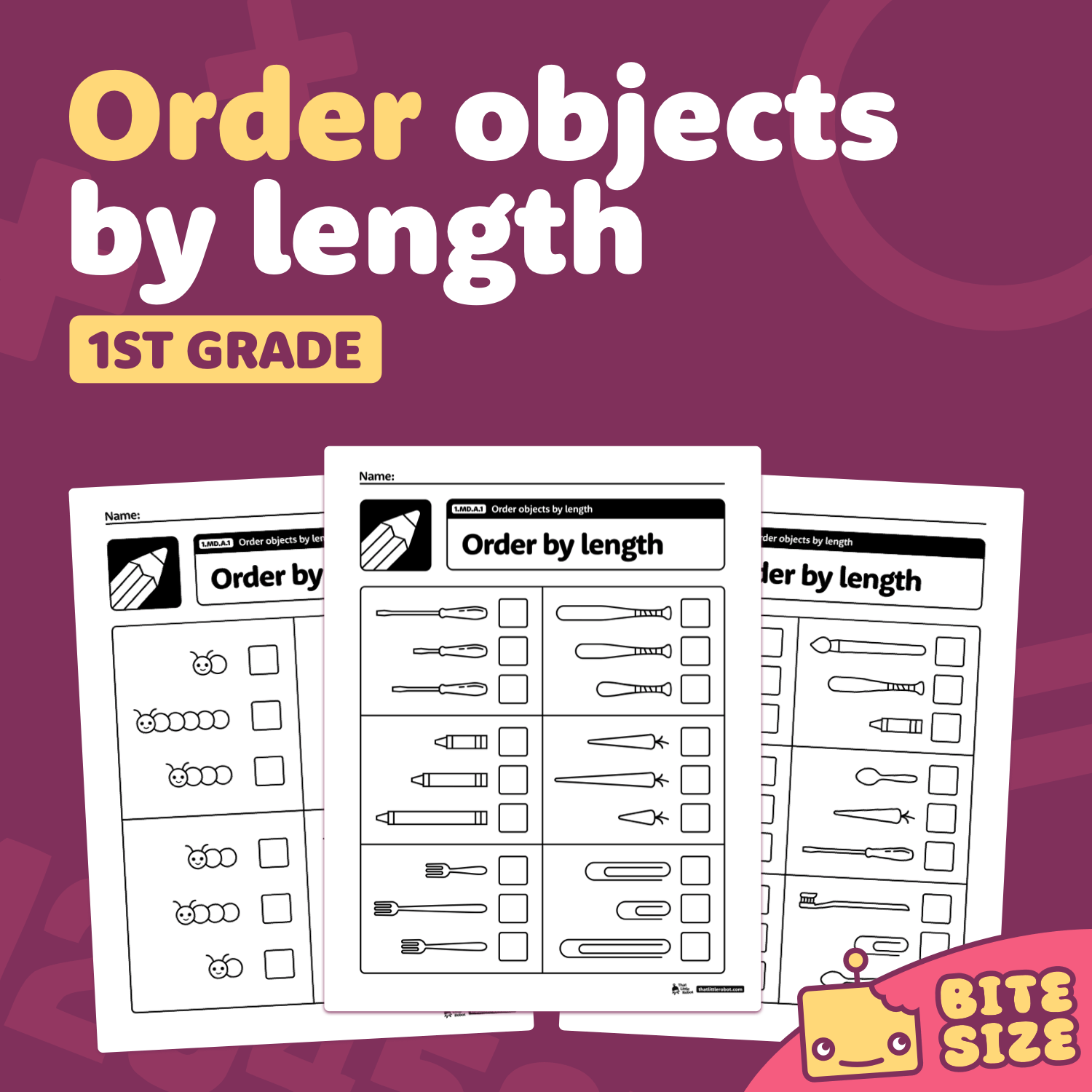 Dimensions The Objects Worksheet.pdf Order Objects By Length Worksheets | 1.MD.A.1 | Printable PDF – That ...