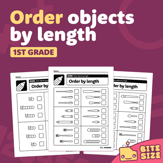 Order Objects By Length Worksheets | 1.MD.A.1