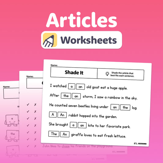Articles Worksheets