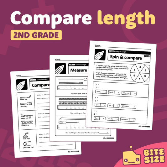 Compare Length Worksheets | 2.MD.A.4