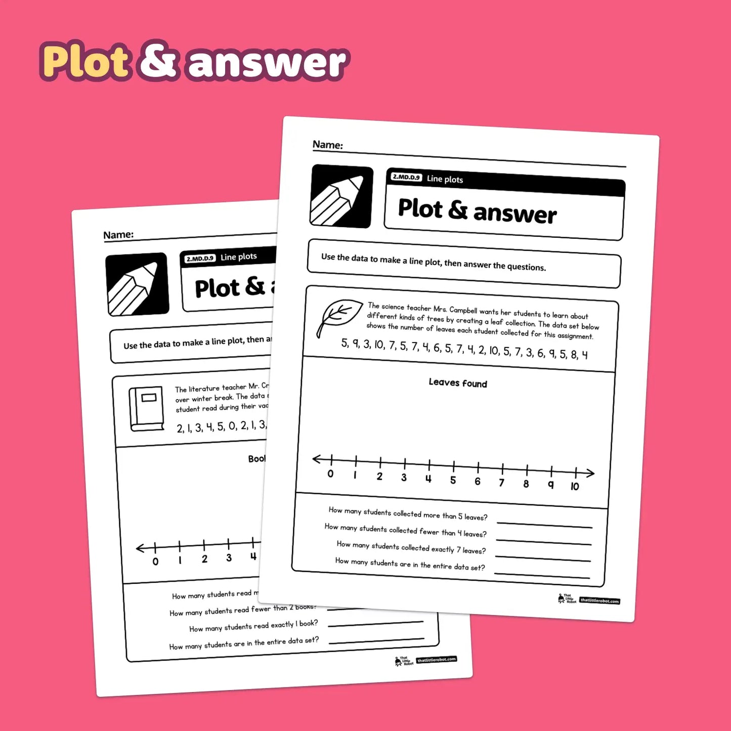 Line Plots Worksheets | 2.MD.D.9