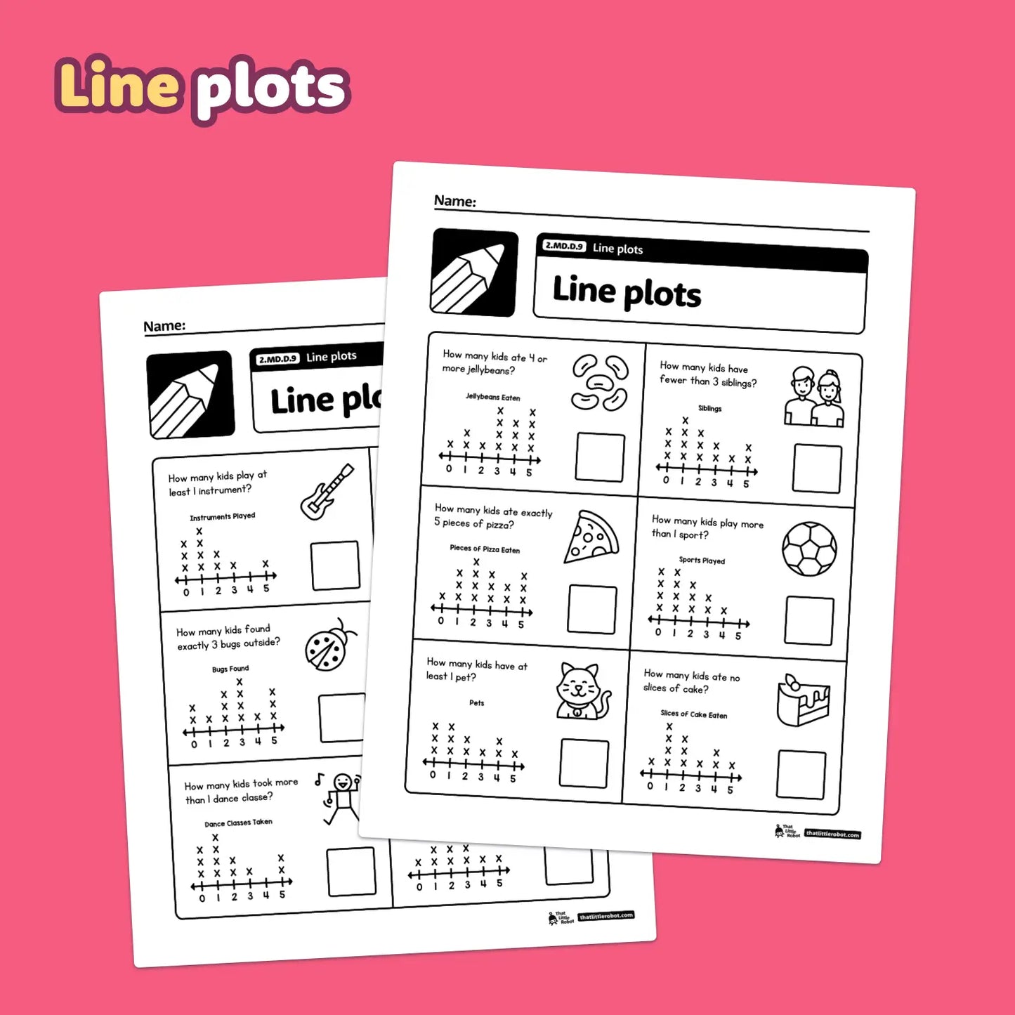 Line Plots Worksheets | 2.MD.D.9