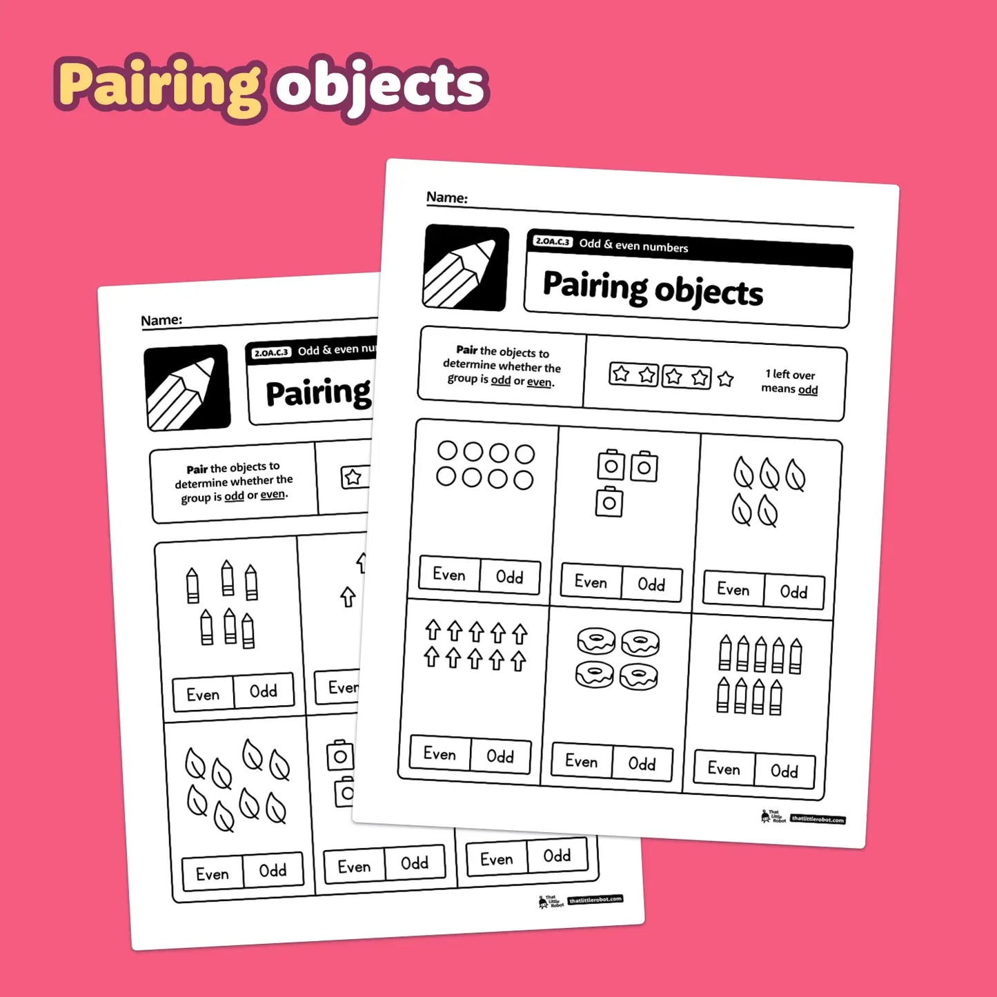 Odd & Even Numbers Worksheets | 2.OA.C.3