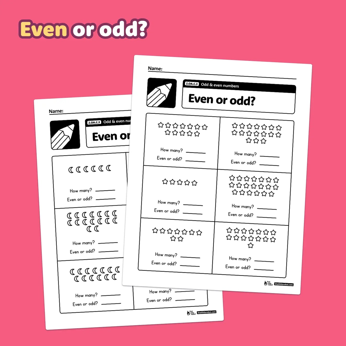 Odd & Even Numbers Worksheets | 2.OA.C.3