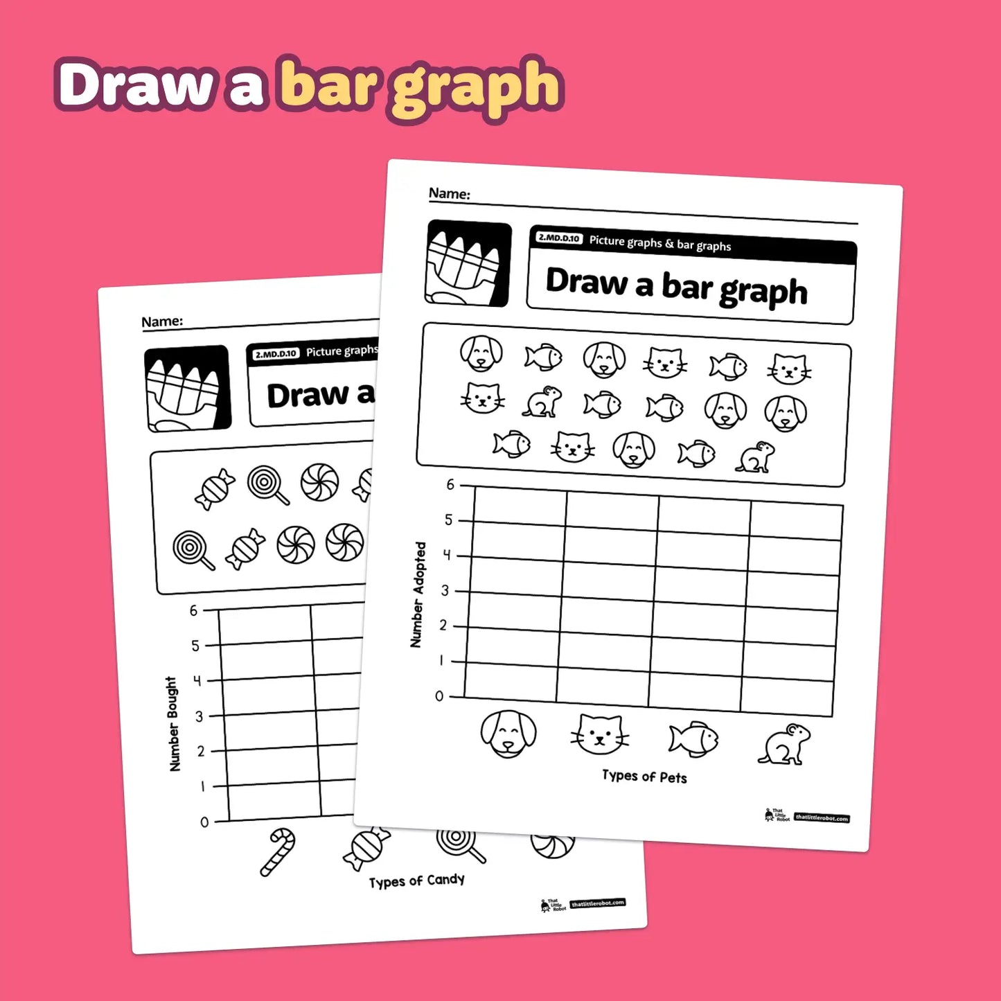 Picture Graphs & Bar Graphs Worksheets | 2.MD.D.10