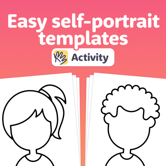 Kindergarten, 1st, and 2nd grade self portrait templates for get-to-know me icebreakers.