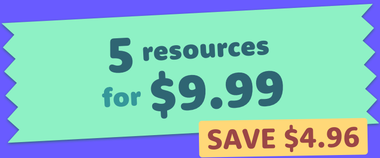 Ticket reading "35resources for $9.99 / SAVE $4.96"