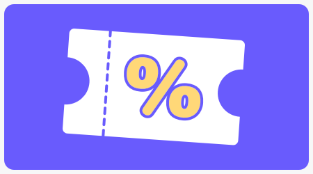 stylized percent-off coupon