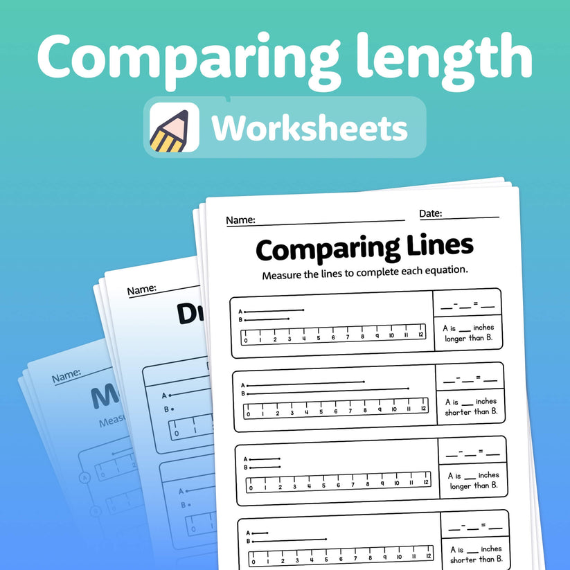 Comparing Length Homework Comparing Length Worksheets (Printable PDF) β That Little Robot