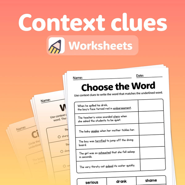Context Clues Worksheets (Printable PDF) – That Little Robot