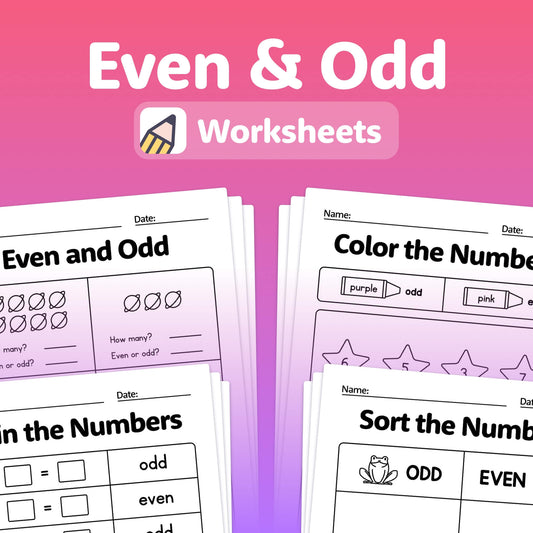 2nd & 1st grade even and odd worksheets