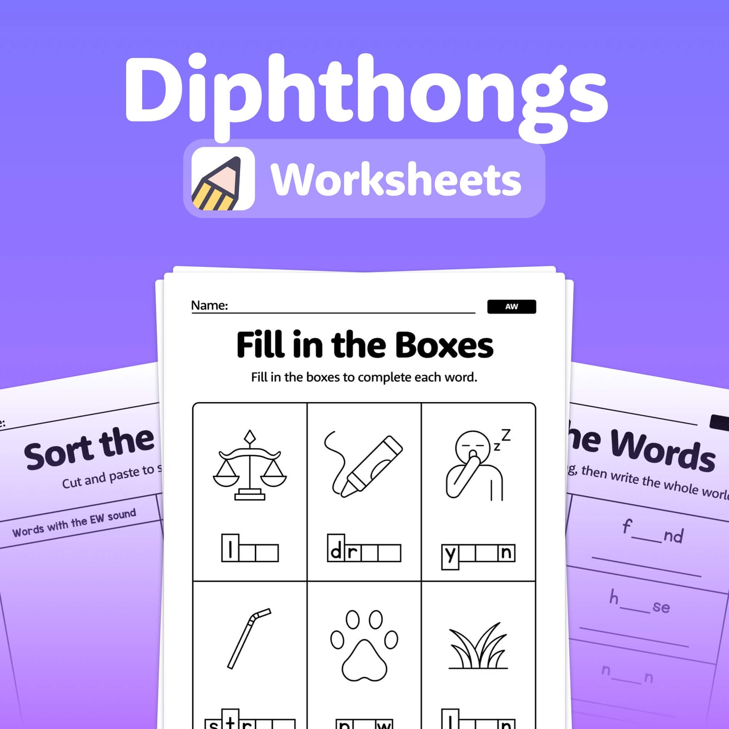 Diphthongs Worksheets