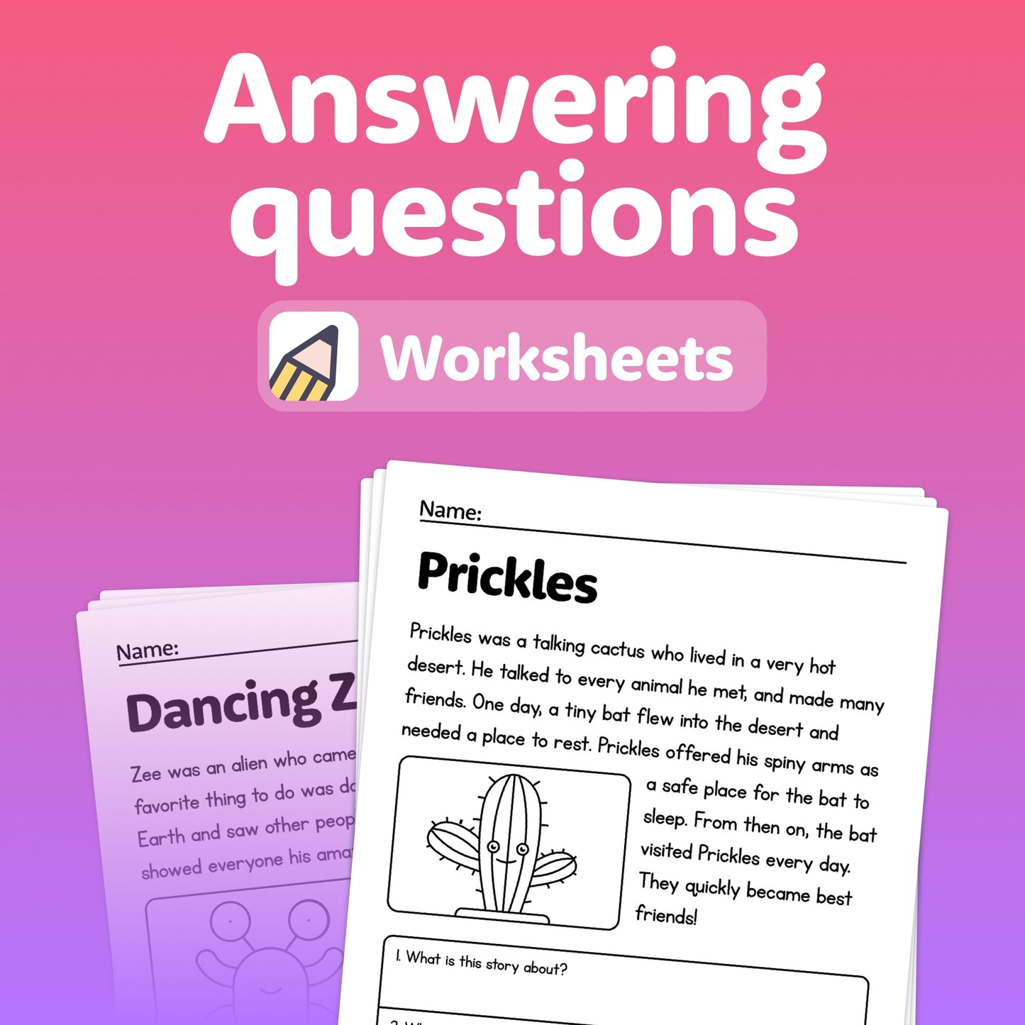 2nd and 3rd grade answering questions worksheets